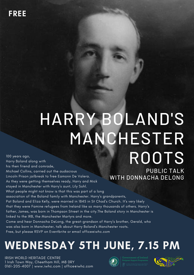 Harry Boland Manchester talk